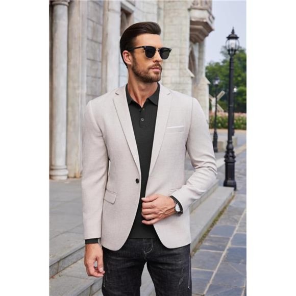 Men's Knit Polo Sweater Long Sleeve Casual Collared Quarter Button - Picture 4 of 5